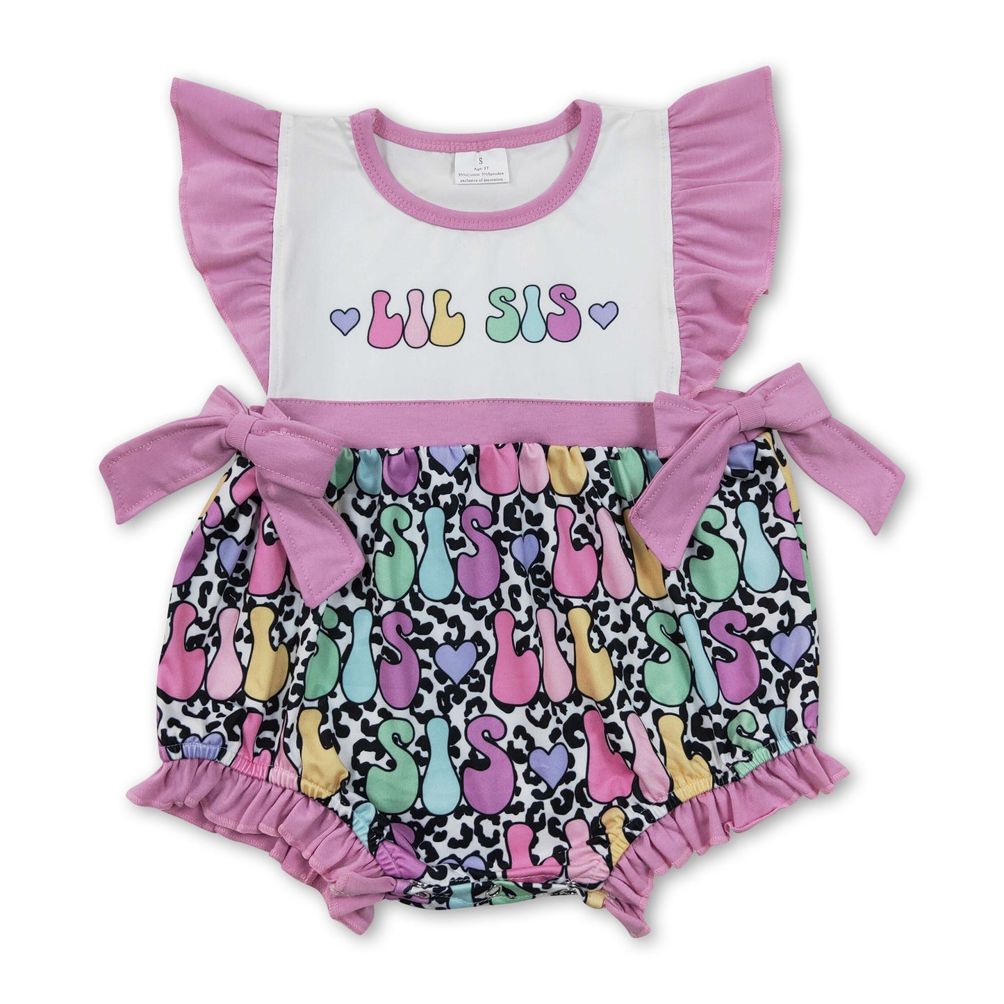 Little sister leopard baby girls summer romper