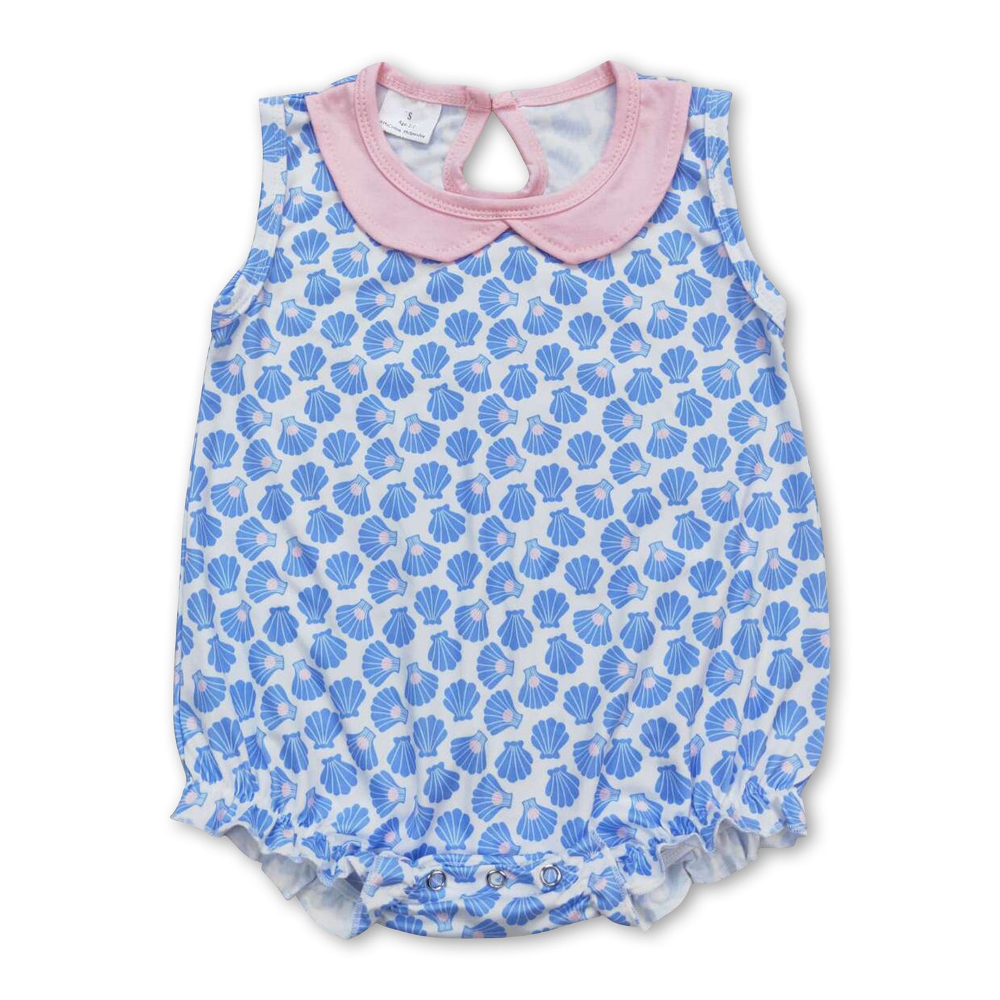 Sleeveless shell baby girls summer romper