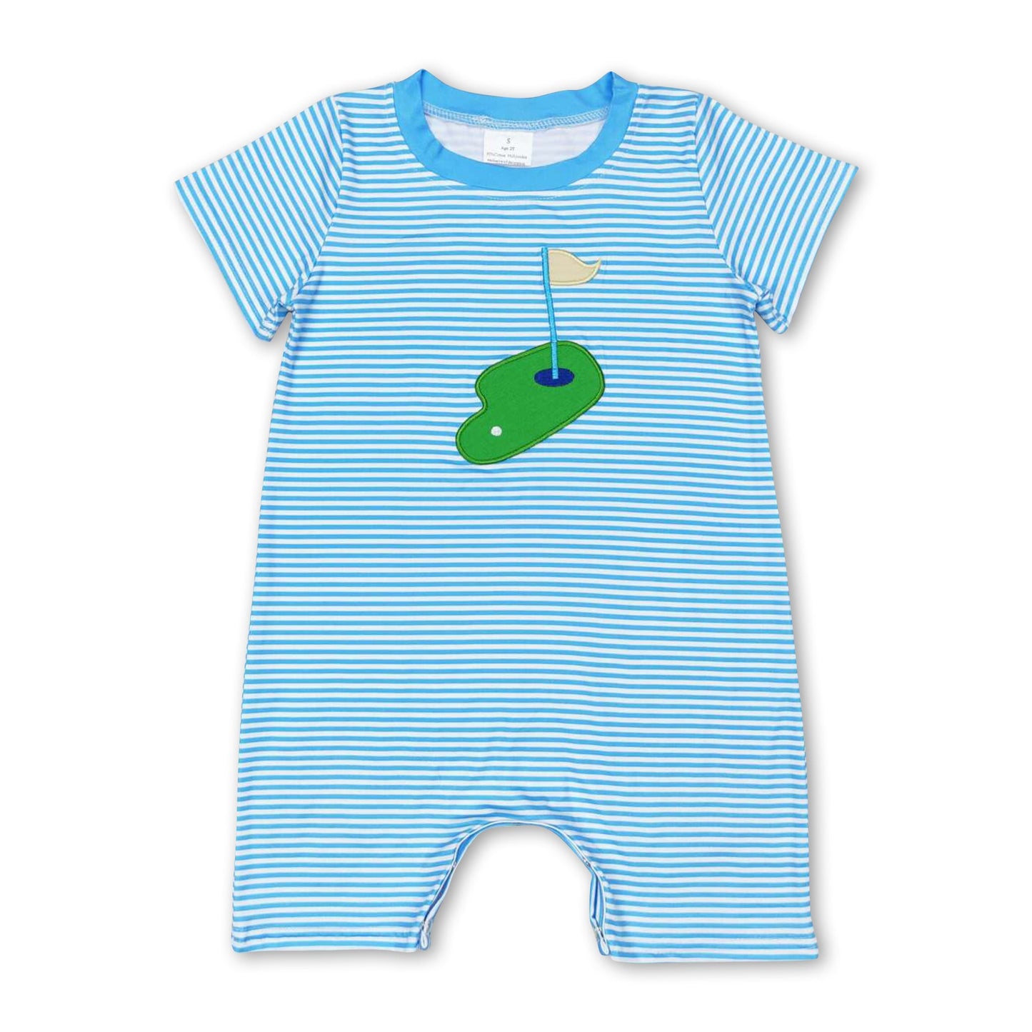 Short sleeves stripe golf baby boy summer romper