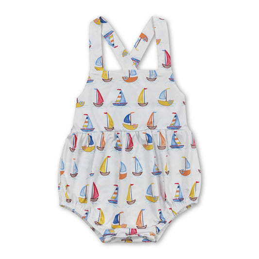 Sleeveless boat baby boys summer romper