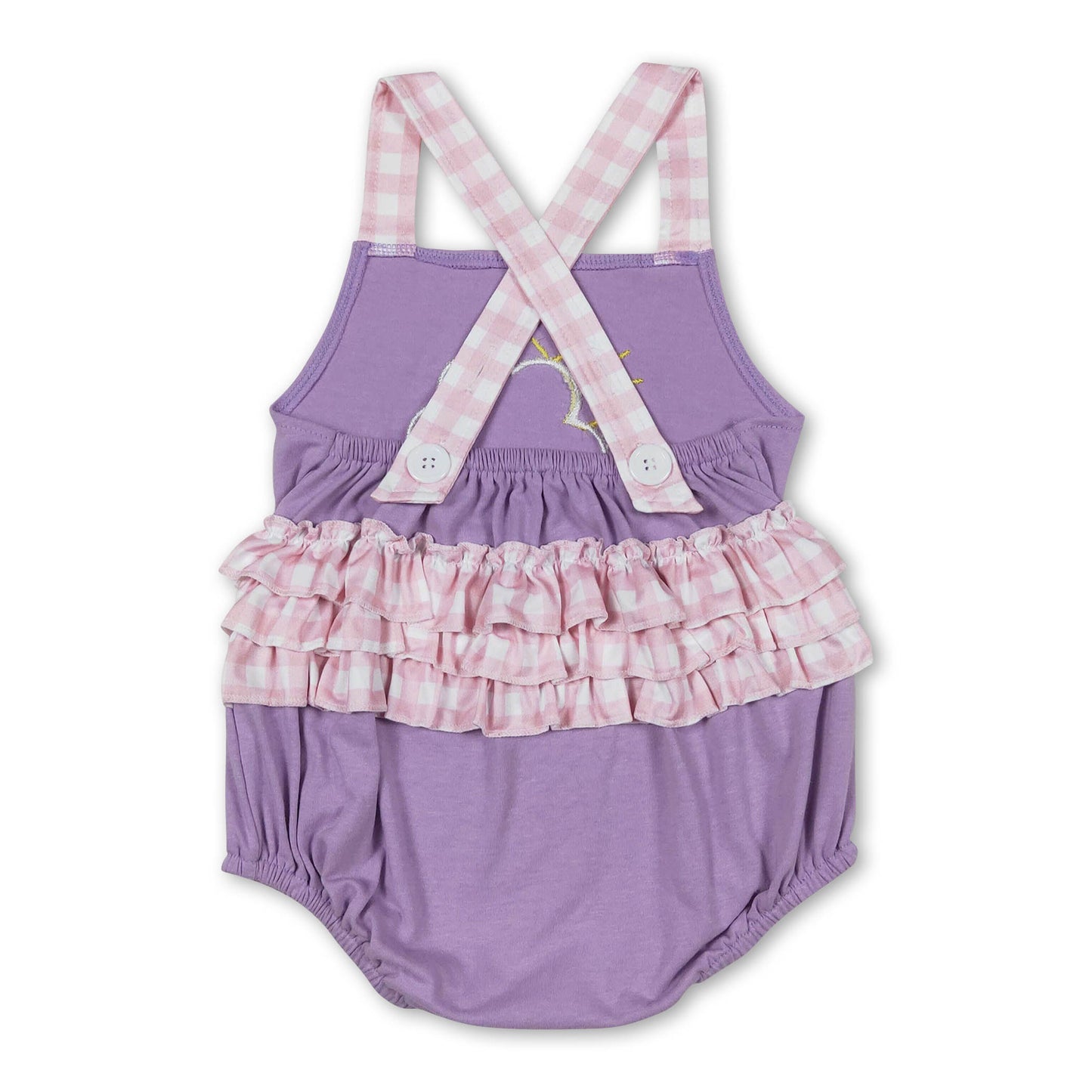 Lavender pink rain ruffle baby girls summer bubble