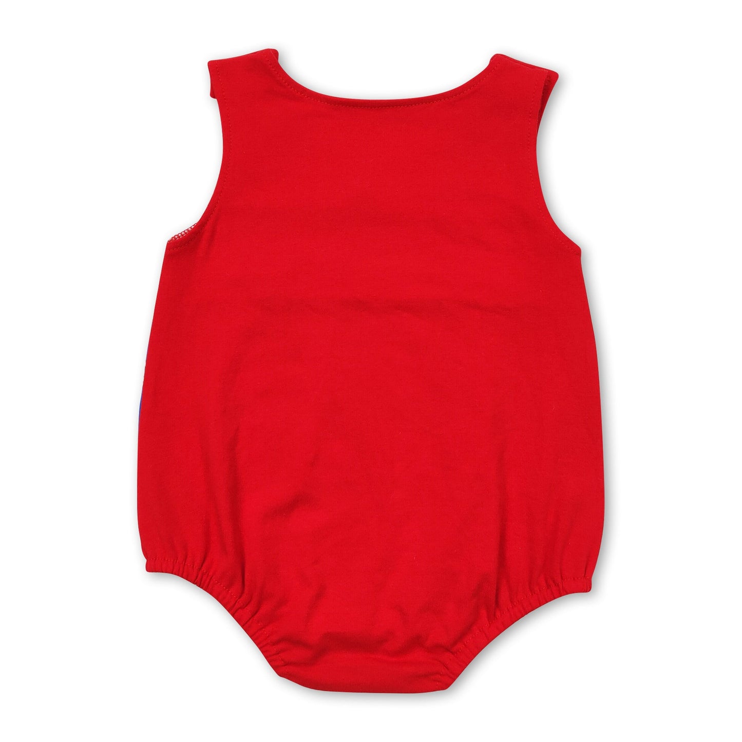 Sleeveless baseball flag baby boys romper