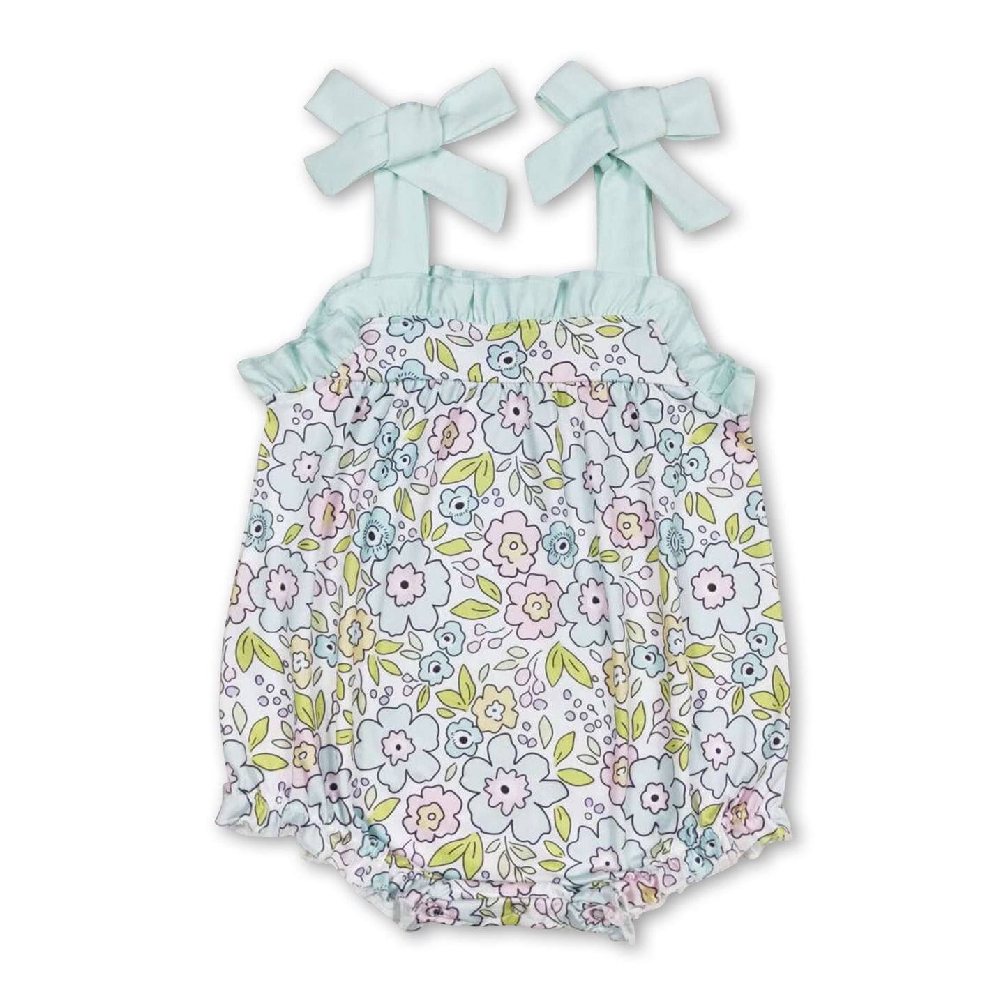 Straps floral baby girls spring summer romper