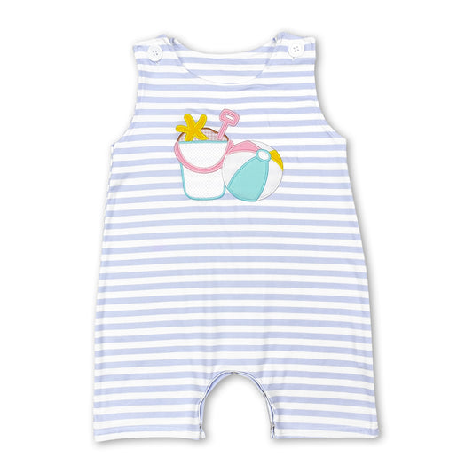 Sleeveless stripe ball baby boy summer beach romper