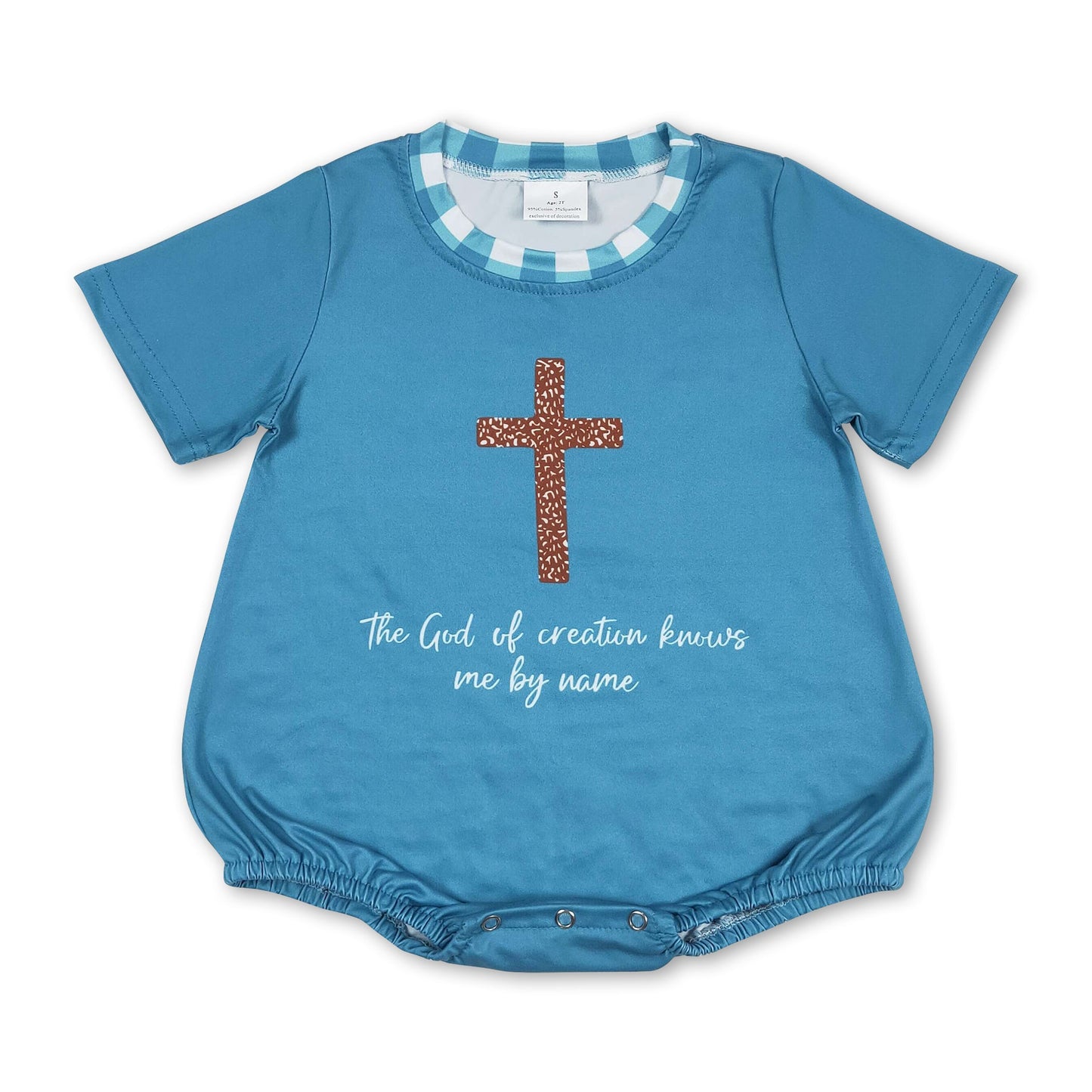 Short sleeves cross baby boys romper