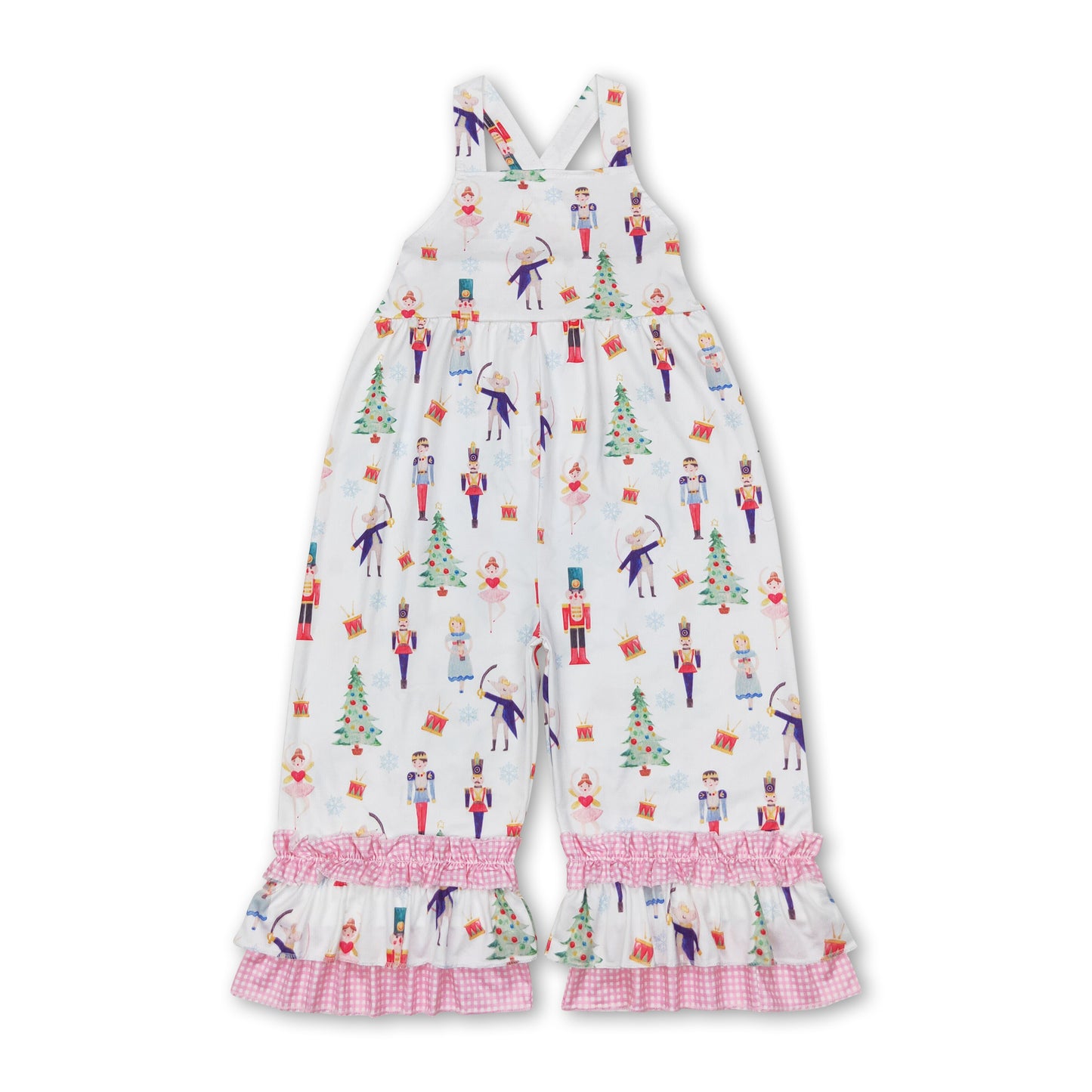 Straps ballet king Christmas tree kids girls overalls