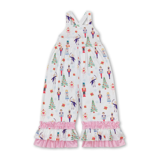 Straps ballet king Christmas tree kids girls overalls