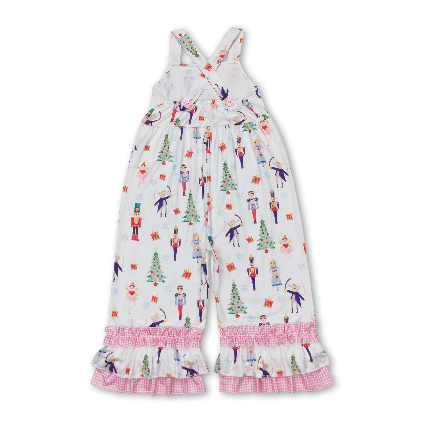 Straps ballet king Christmas tree kids girls overalls