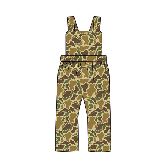 Straps olive camo baby boys hunting overalls