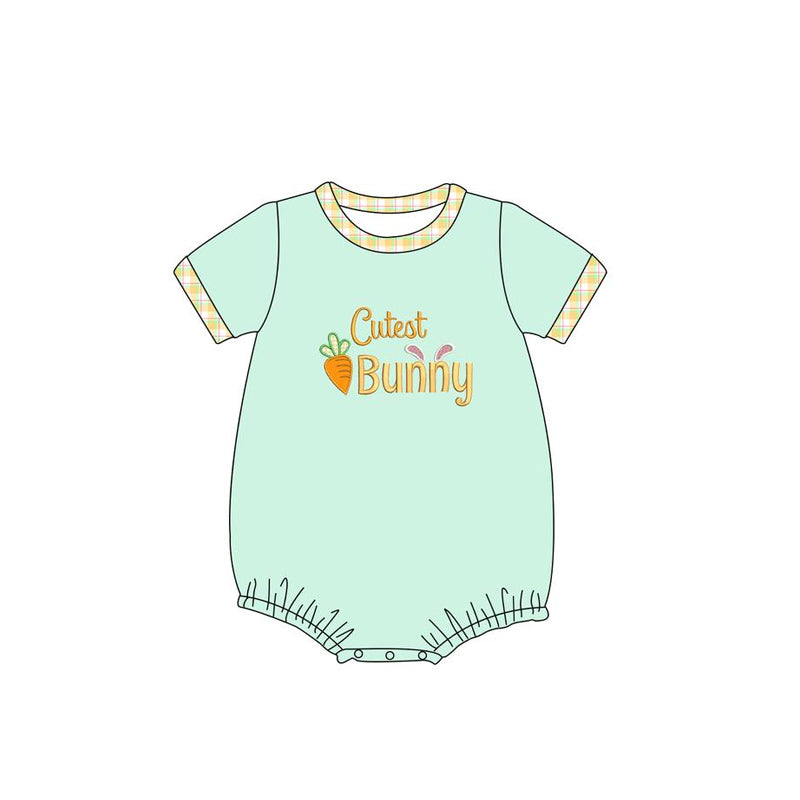 Cutest bunny carrot baby boy Easter romper