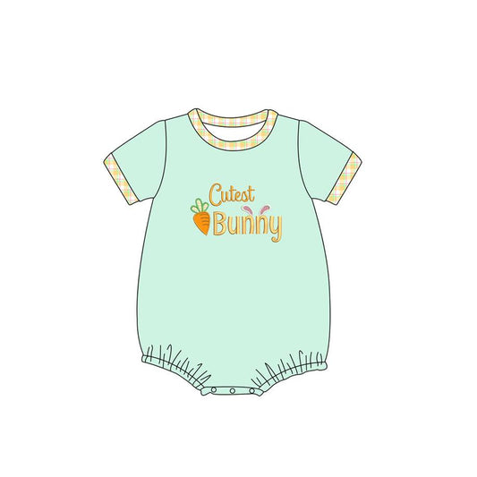 Cutest bunny carrot baby boy Easter romper