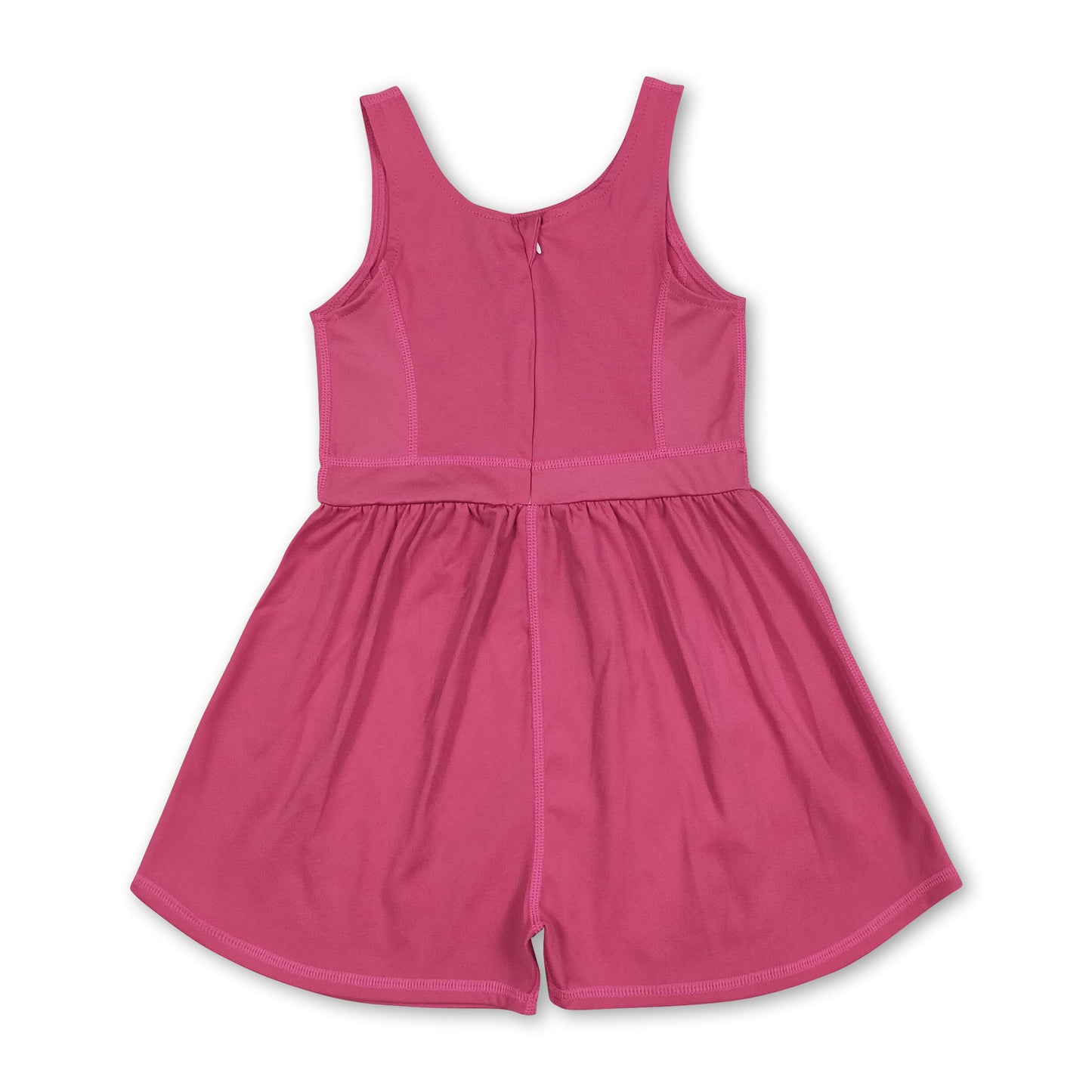 Sleeveless hot pink kids girls active wear jumpsuit