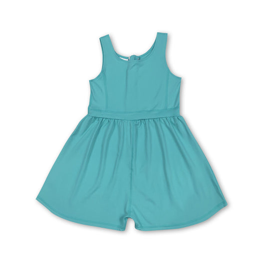 Sleeveless mint kids girls active wear jumpsuit