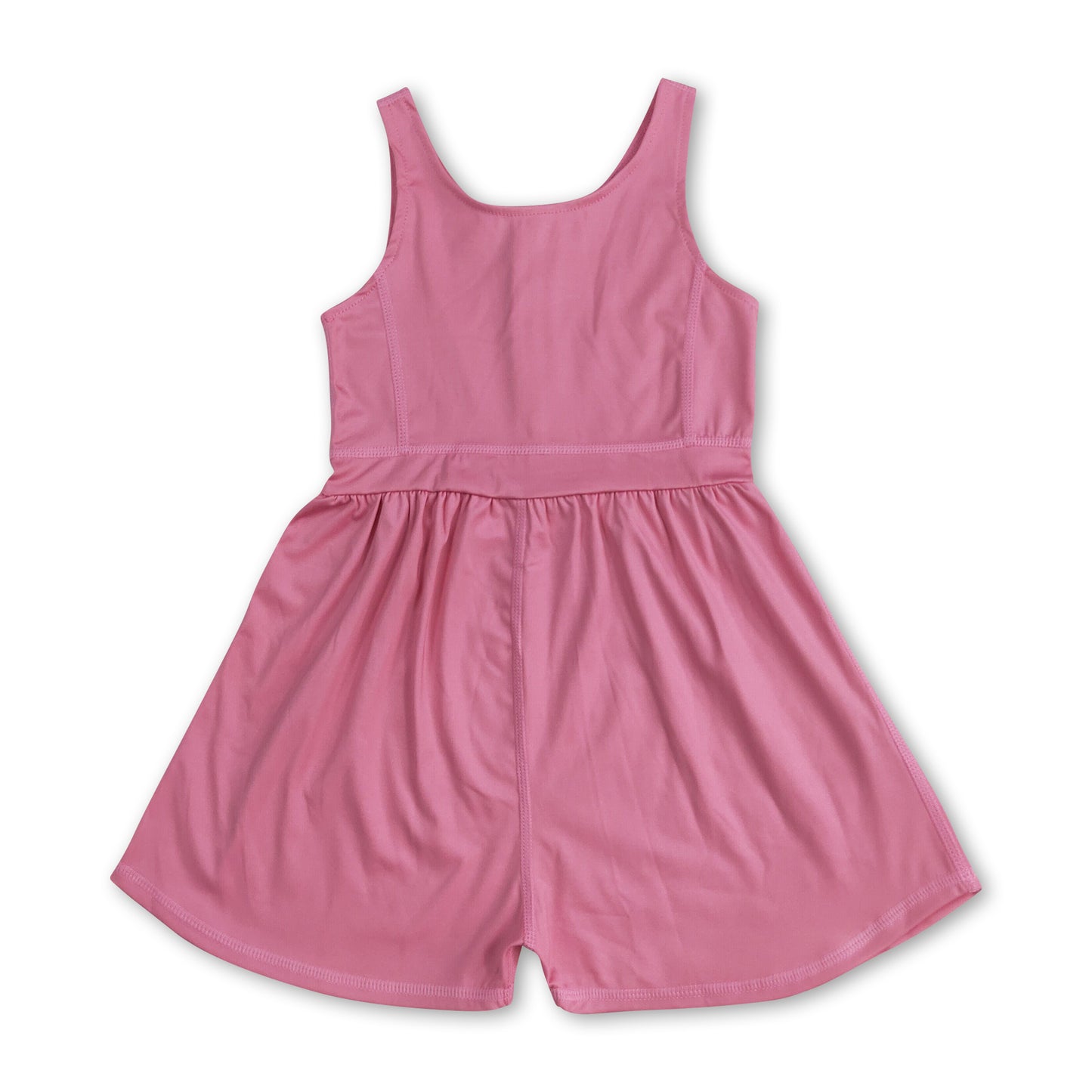 Sleeveless dark peach kids girls active wear jumpsuit