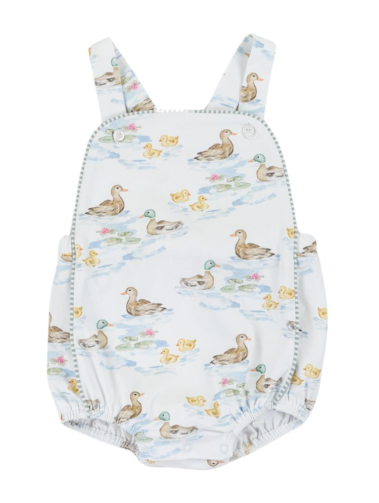 Straps duck print baby boy summer romper