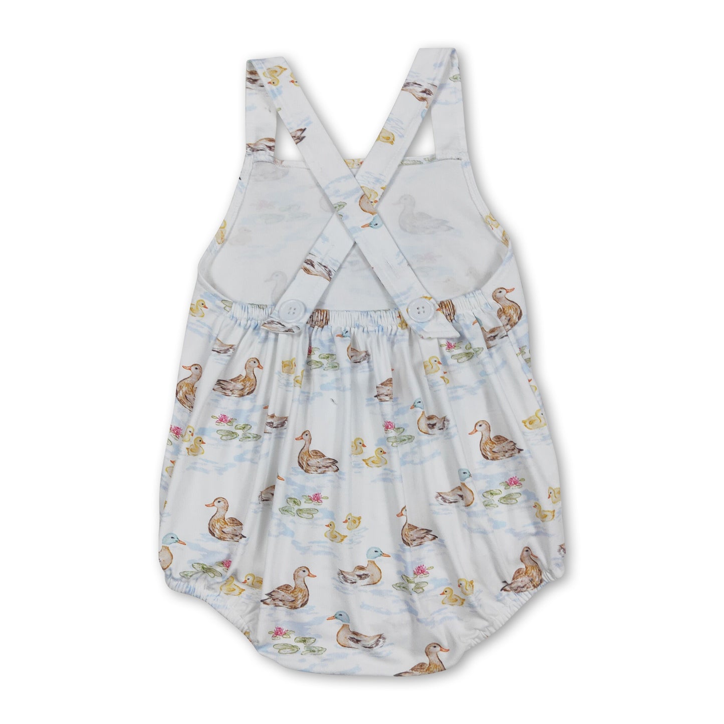 Straps duck print baby boy summer romper