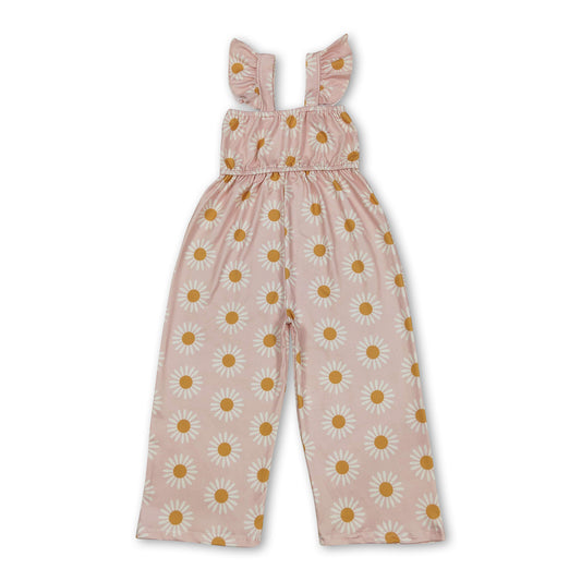 Flutter sleeves daisy kids girls summer jumpsuit