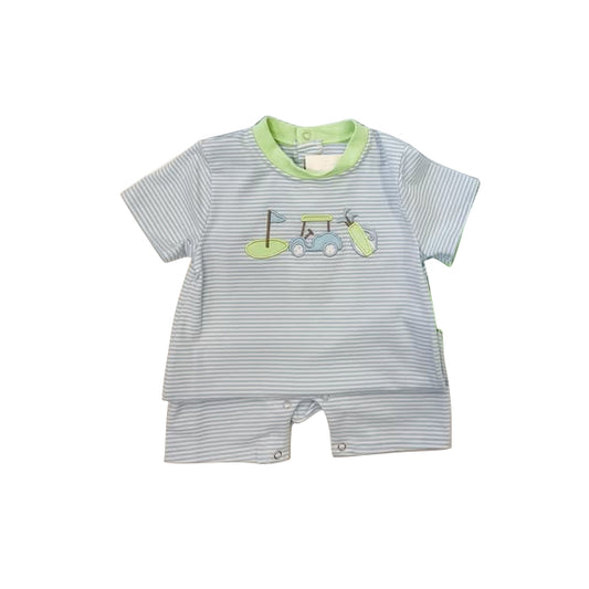 Short sleeves stripe golf baby boy romper