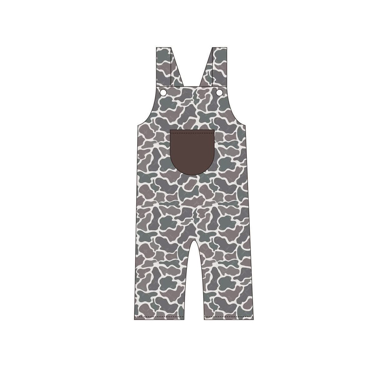 Camo straps brown pocket baby boy hunting jumpsuit – Western Kids Clothes