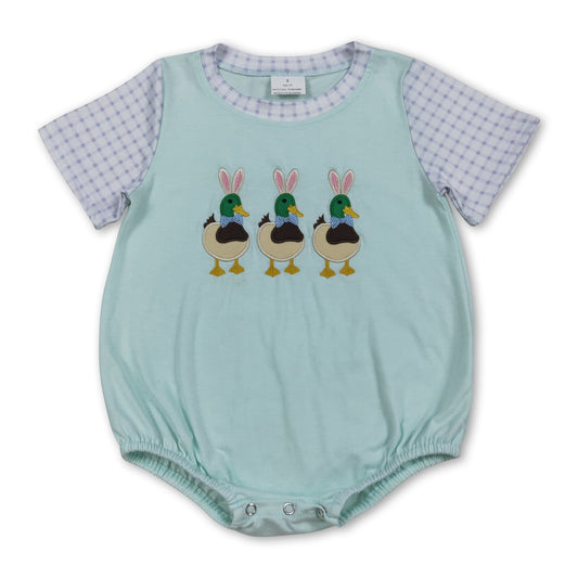 Short sleeves duck bunny Easter baby boy Easter romper