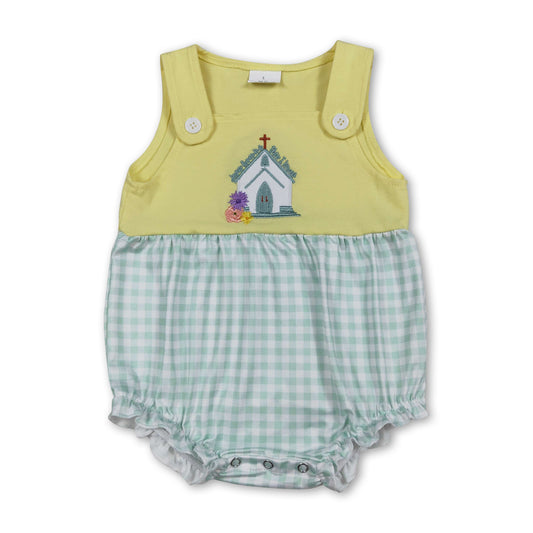 Sleeveless Jesus loves me this I know church girl romper