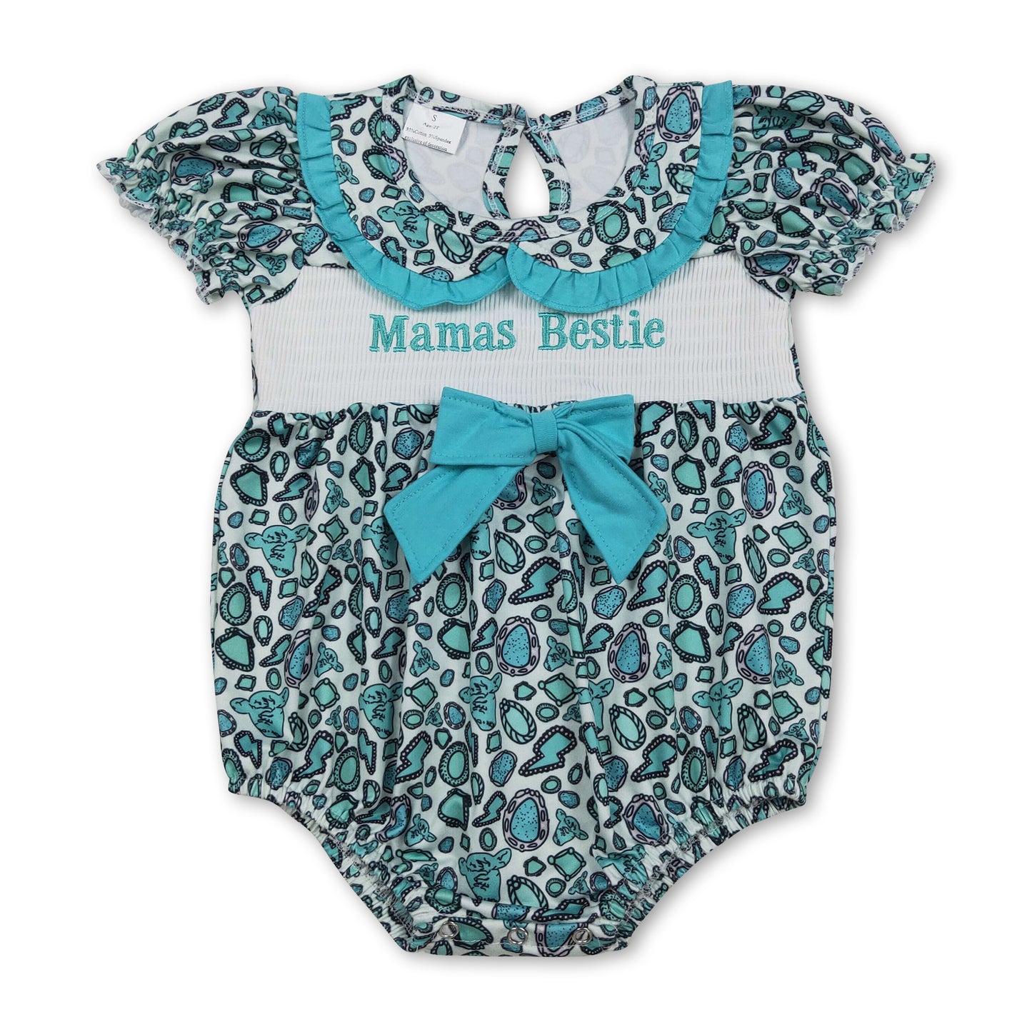 Short sleeves western mamas bestie baby girls romper