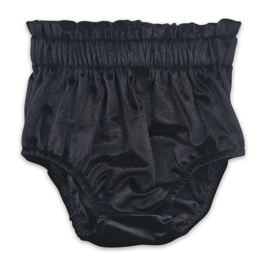 Black color baby girls velvet bummies