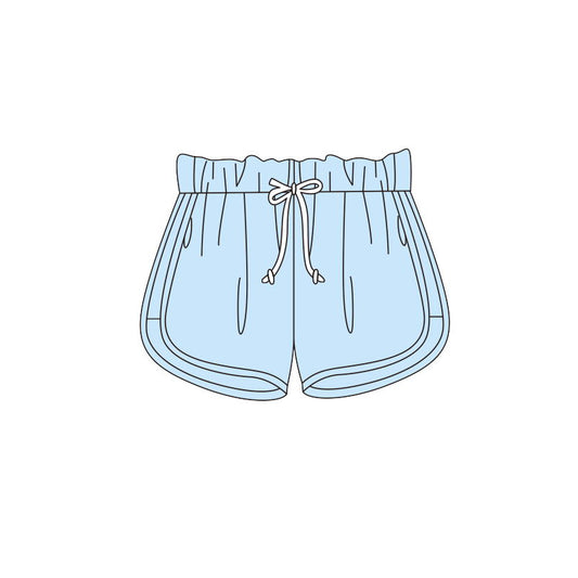 Light blue cotton baby children shorts