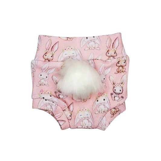 Pink bunny baby girls easter bummies