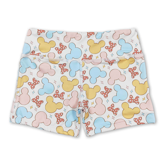 Bow colorful mouse baby girls summer shorts