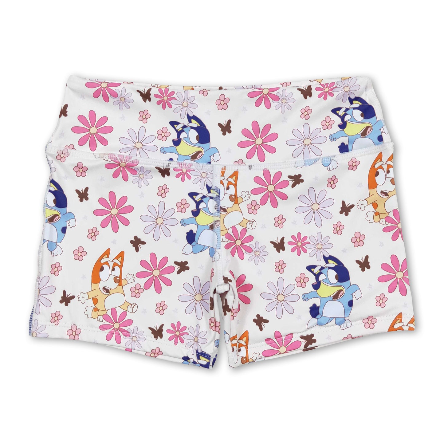 Floral dog baby girls summer shorts