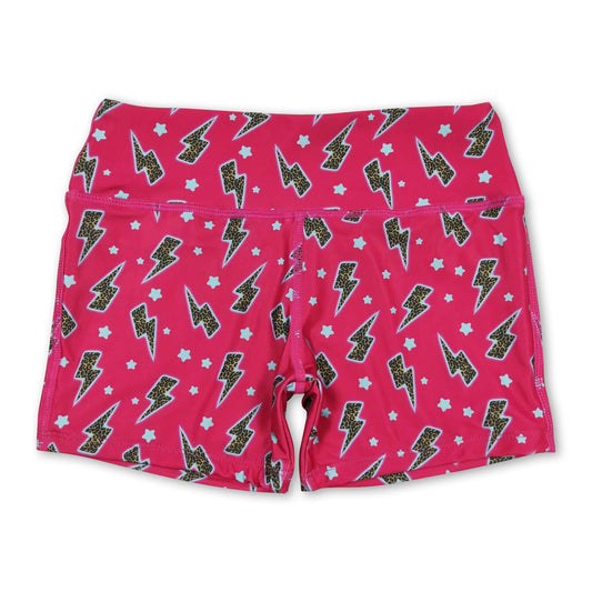 Hot pink star thunder baby girls summer shorts