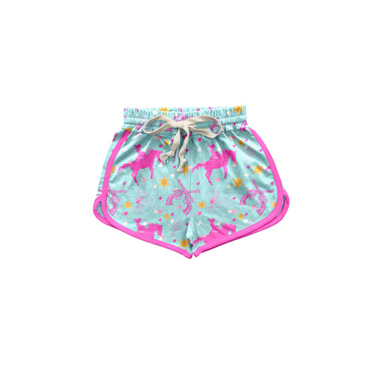 Hot pink rodeo western baby girls shorts