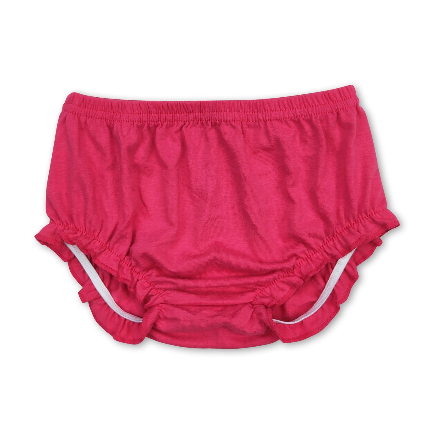 Hot pink cotton baby girls summer bummies