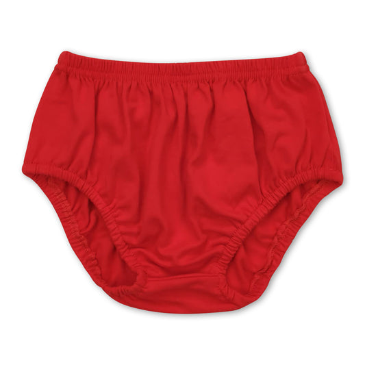 Red cotton baby boys summer bummies