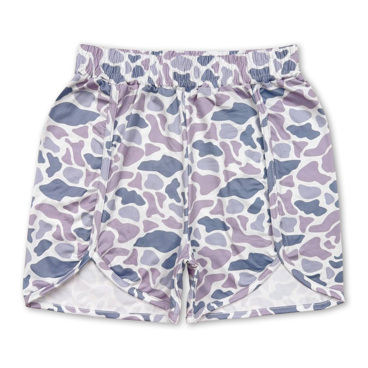 Grey camo adult women summer shorts