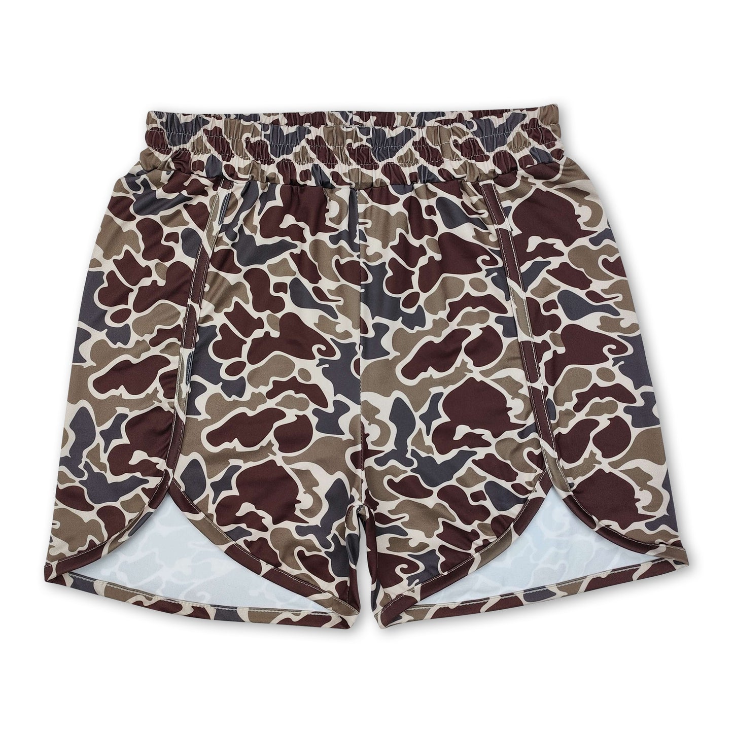 Camo print adult women summer shorts