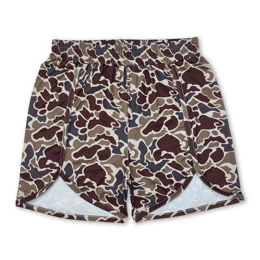 Camo print adult women summer shorts