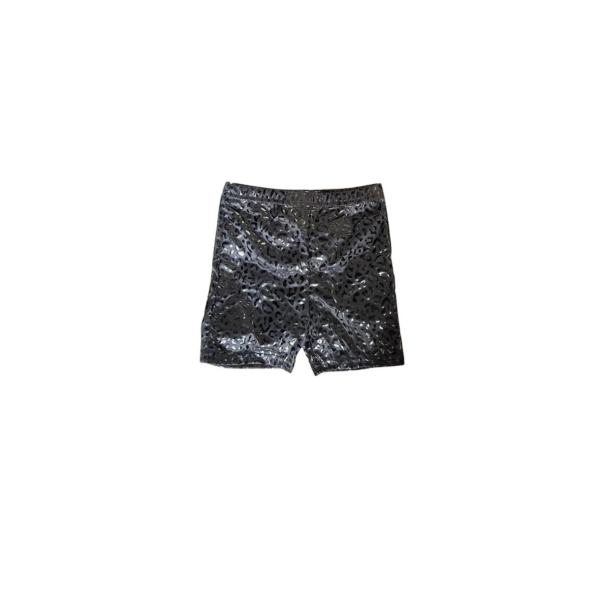 Grey leopard baby girls summer shorts