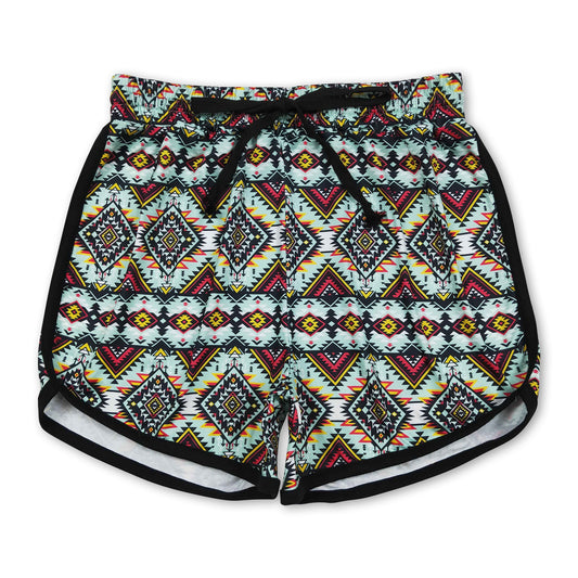Aztec western adult women summer shorts