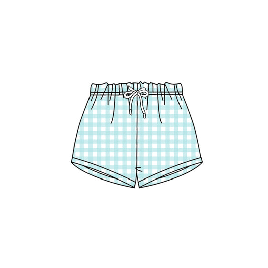 Plaid summer bottoms baby kids shorts