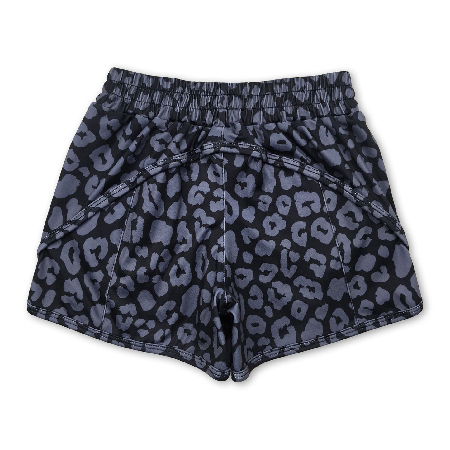 Black leopard kids girls summer shorts