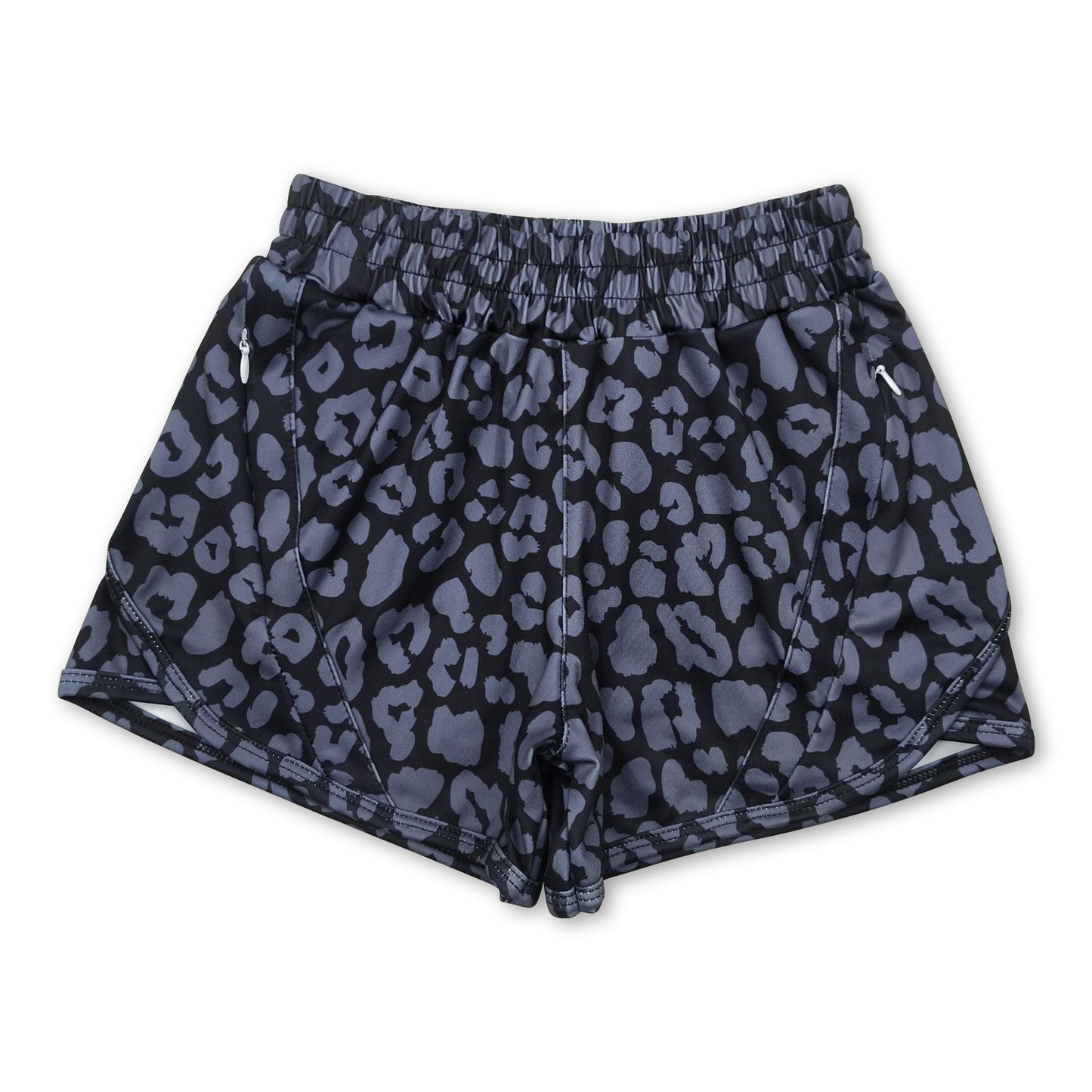 Black leopard kids girls summer shorts