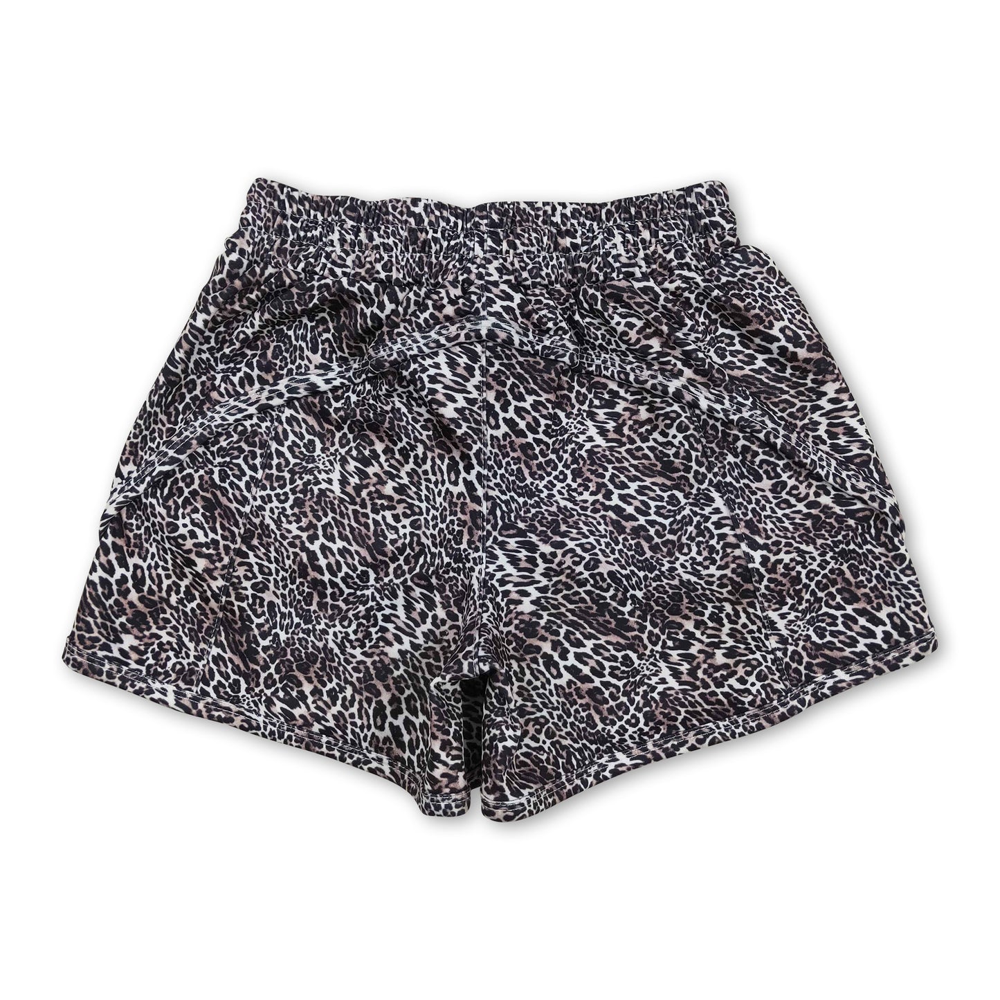 Leopard elastic waist kids girls summer shorts