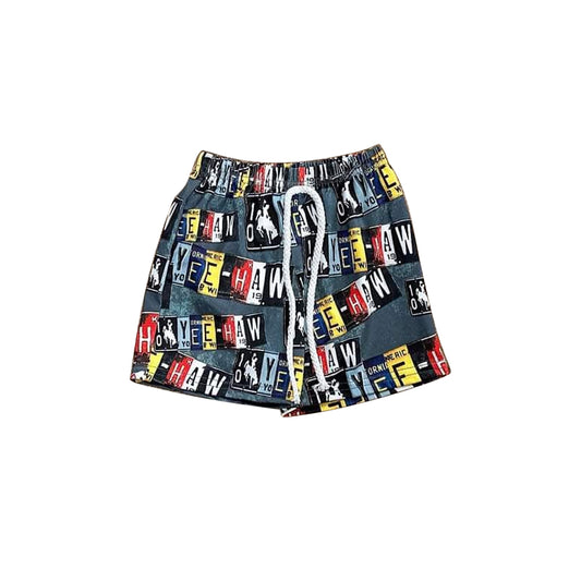 Rodeo yeehaw western kids boys summer shorts