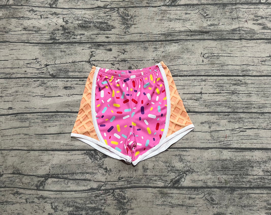 Pink sprinkle ice cream kids girls team summer shorts