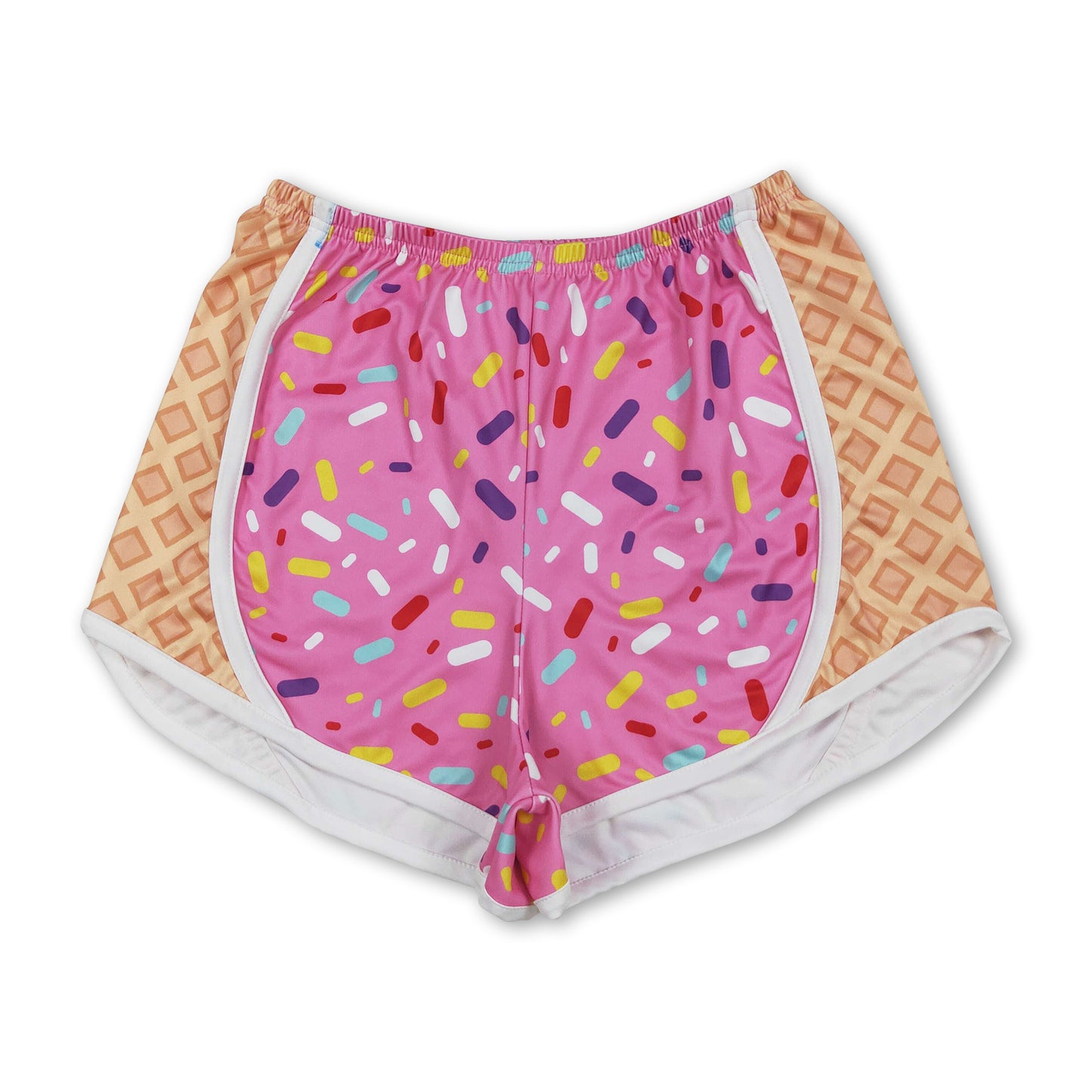 Pink sprinkle ice cream adult women team shorts