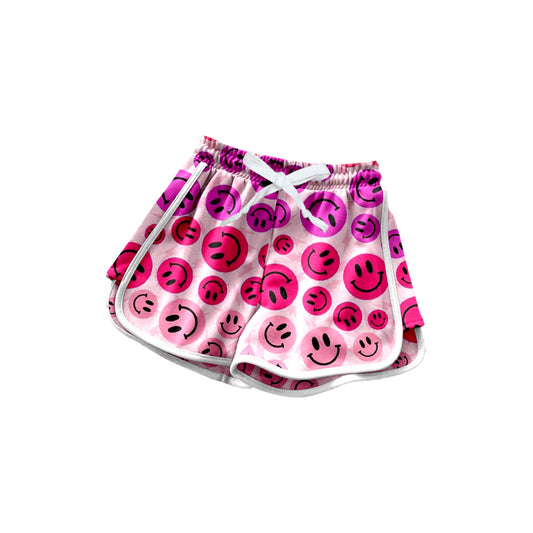 Colorful smile kids girls summer shorts