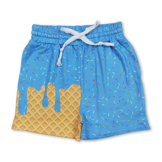 Blue ice cream sprinkle baby kids summer team shorts