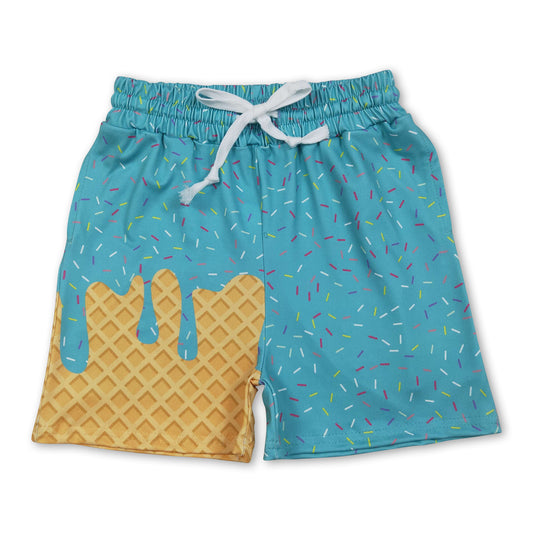 Teal ice cream sprinkle baby kids summer team shorts